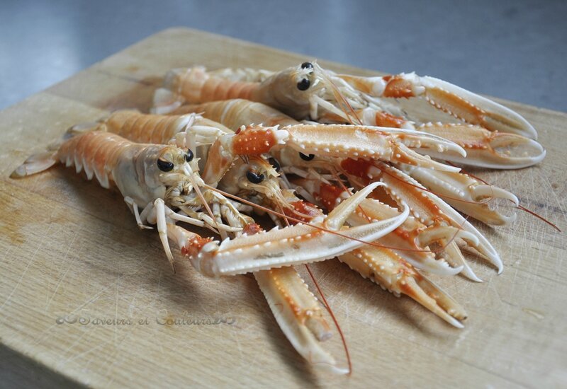 Langoustines planche