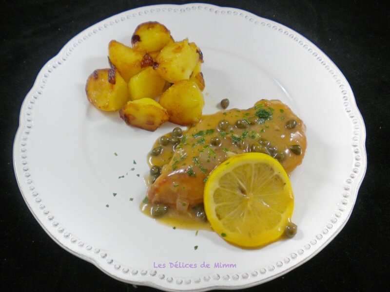 Filets de poulet, sauce au citron et aux câpres 4