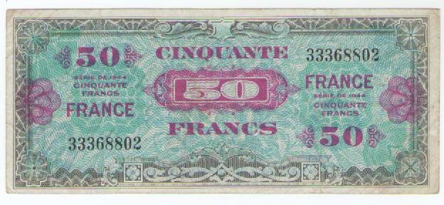 Billet francs U