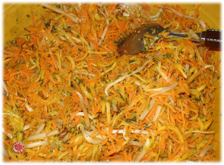 recettes Salade asiatique : carottes, soja, coriandre
