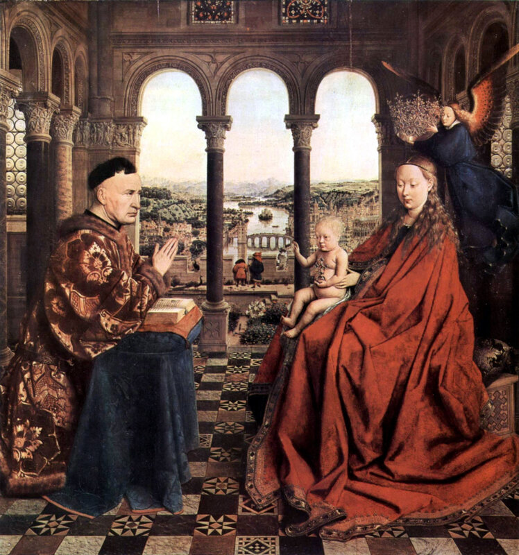 Van Eyck, la-vierge-du-chancelier-Rolin-1435