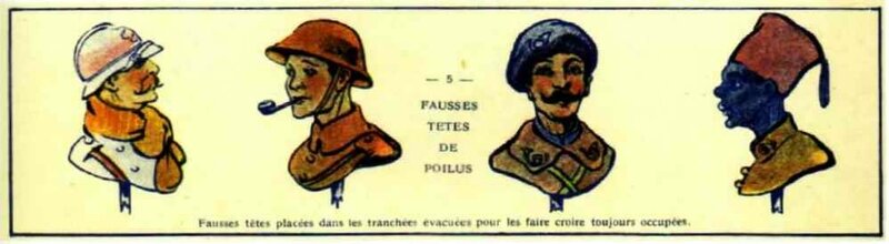 Fausses têtes de poilus