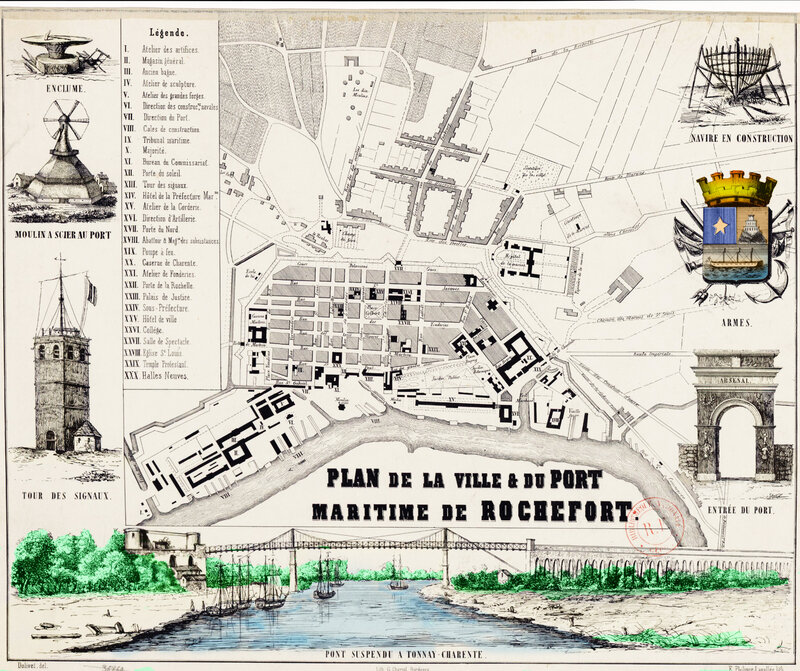 Plan de la ville et du Port Maritime de Rochefort