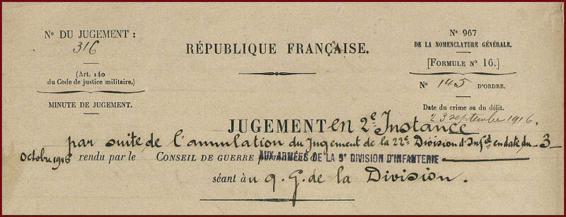 AUTRET Pierre Arsène - jugement