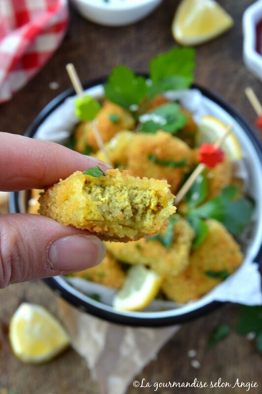 nuggets tofu au curry vegan