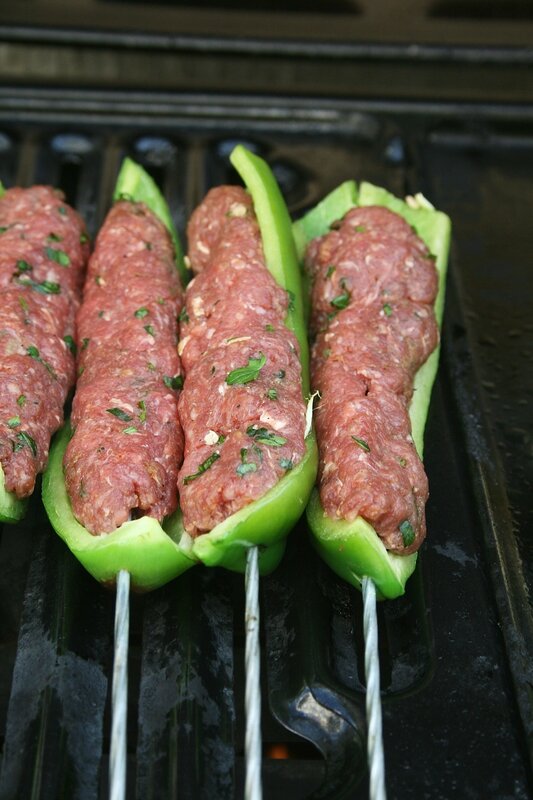 Brochettes de kefta et poivrons 1