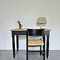 TABLE <b>ANCIENNE</b> BLACK AND WOOD