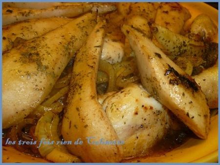 tajine poulet poires et raisins secs