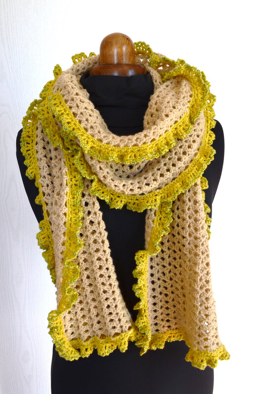 Echarpe volantée-laine-crochet-La chouette bricole (20)