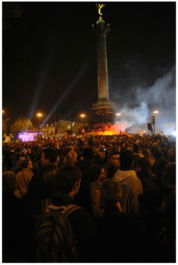 Place de la bastille le 6 mai 2012
