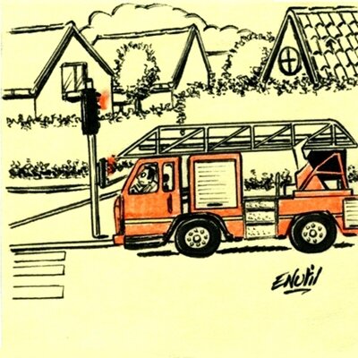 036- Des pompiers arrêtés par un feu