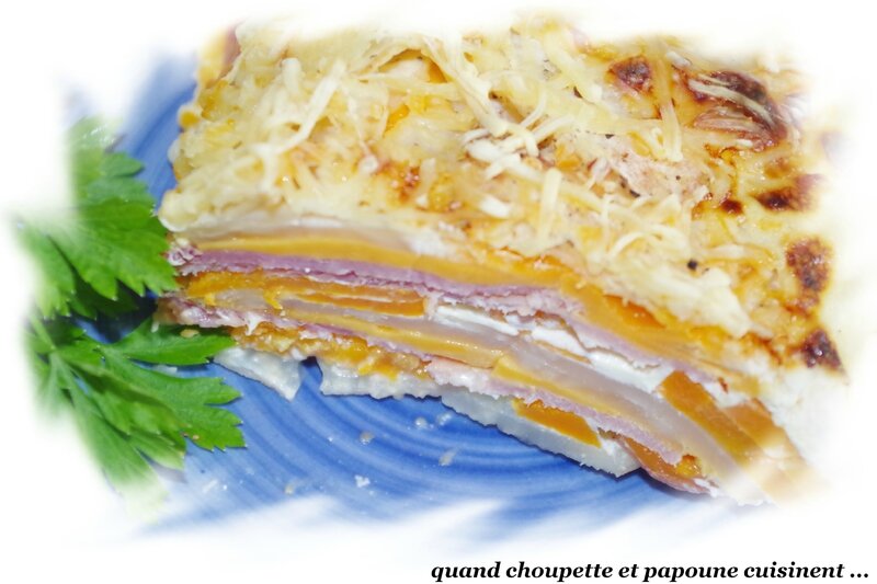 gratin de céleri, carottes et jambon-5212