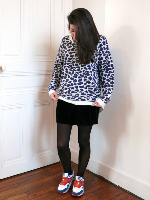 Jupe velours fluide