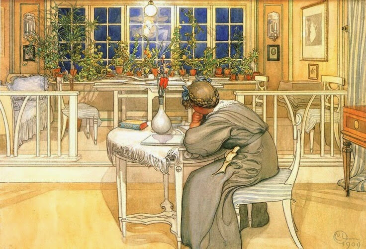 Carl Larsson - La veille du voyage en Angleterre