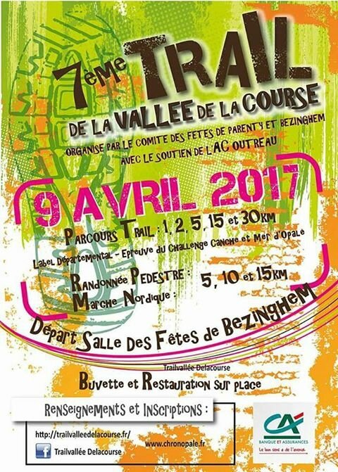 affiche trail de la vallee de la course