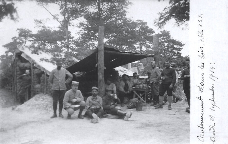 cantonnement autour de Souain, août et septembre 1915