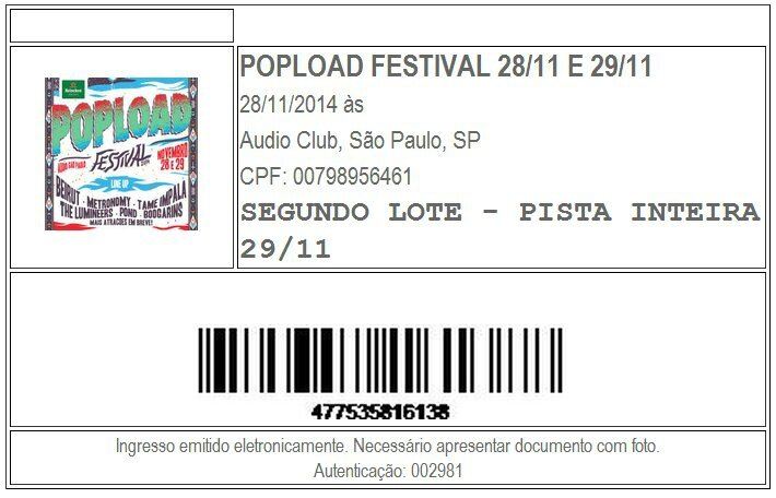 2014 11 Popload Festival Audio Club SP Billet