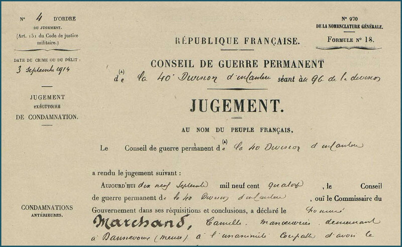 MARCHAND Camille - Jugement
