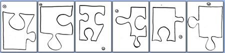 70_Noir et Blanc_ Puzzle (modèles des 6 pièces)