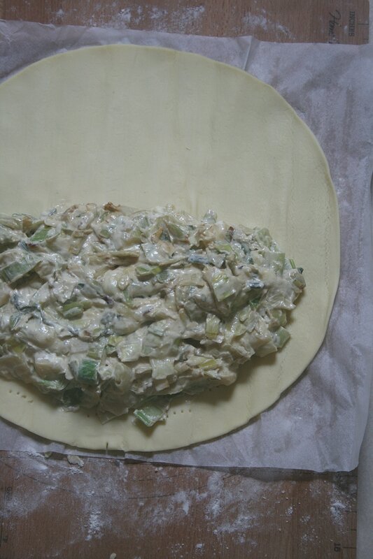 Chausson aux poireaux-roquefort 1