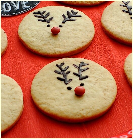 Biscuits rennes de noel sablés