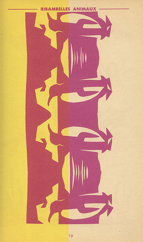 Ribambelles et pliages Animaux studia 1958
