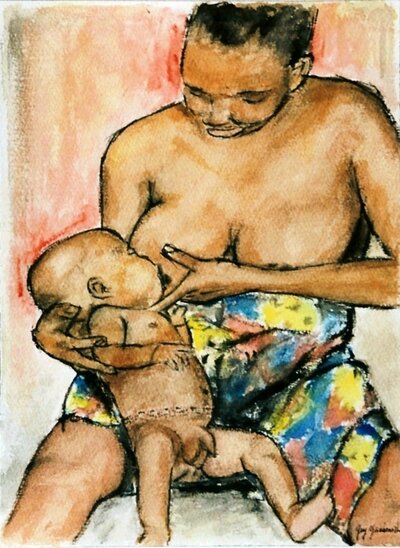 Maman africaine allaitement _ 1
