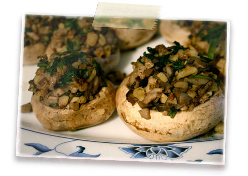 Champignons farcis ail et fines herbes (version allégée) recettes Petits champignons farcis ail et fines herbes