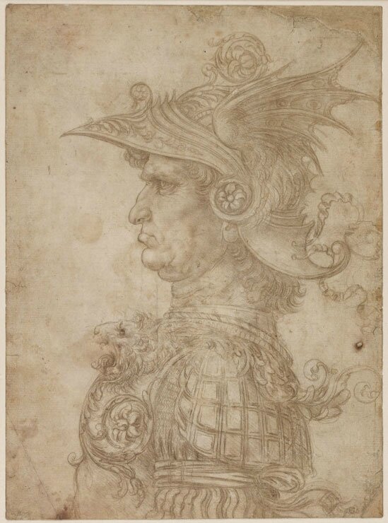 Leonardo da Vinci, A Bust of a Warrior, c