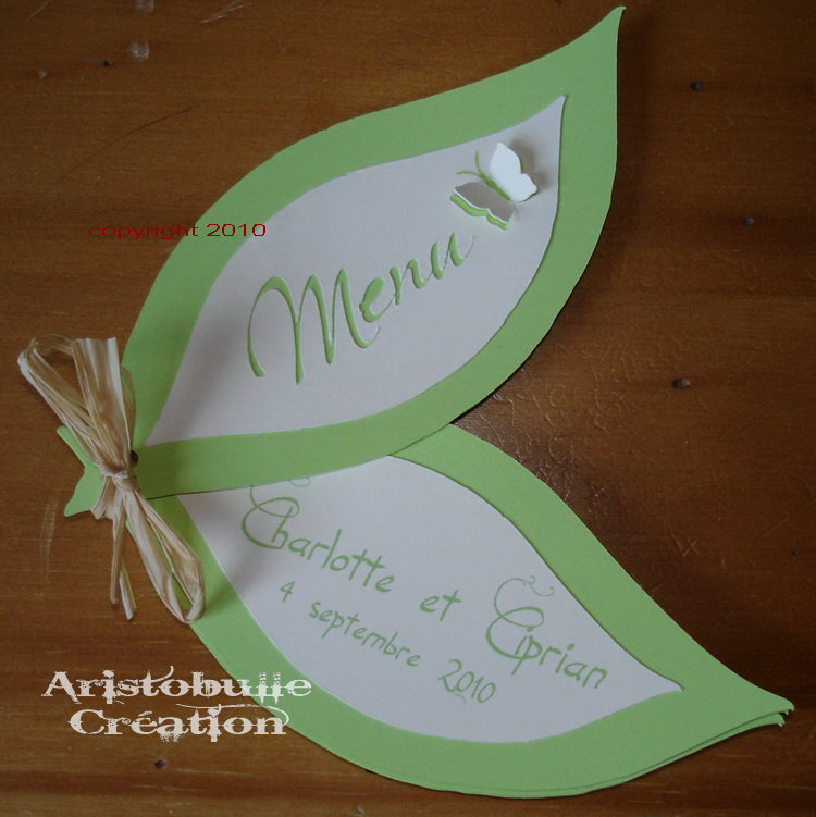 Menu papillon - ouvert