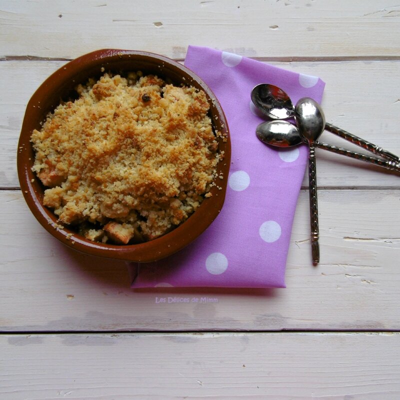 Crumble aux pommes, noix et érable
