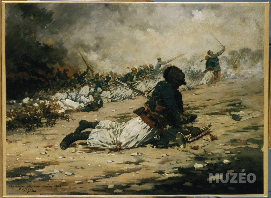 Monge, clairon de turcos blessé