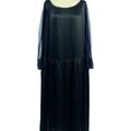 <b>Jeanne</b> <b>Lanvin</b>: Robe en satin noir, Hiver 1920-1921