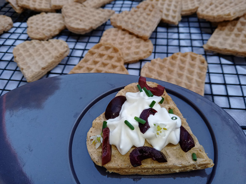 gaufres salées pour l'apéritif