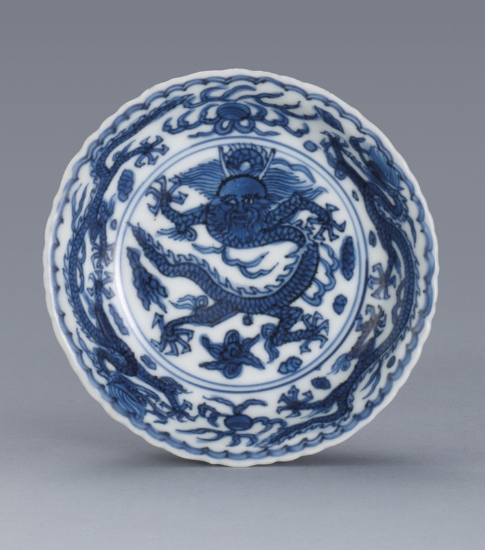 A_blue_and_white__Dragon__saucer__Mark_and_period_of_Wanli