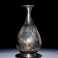 A plain silver pear-shaped vase, yuhuchunping, <b>Song</b> <b>dynasty</b> (<b>960</b>-<b>1279</b>)