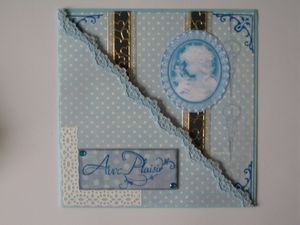 carte vintage bleue