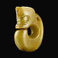 A rare yellow jade zhulong ('pig dragon'), Neolithic Period, <b>Hongshan</b> <b>Culture</b>