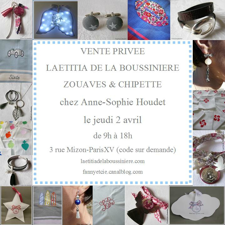 Invitation Laetitia de La Boussinière - Bijoux et Zouaves & Chipette