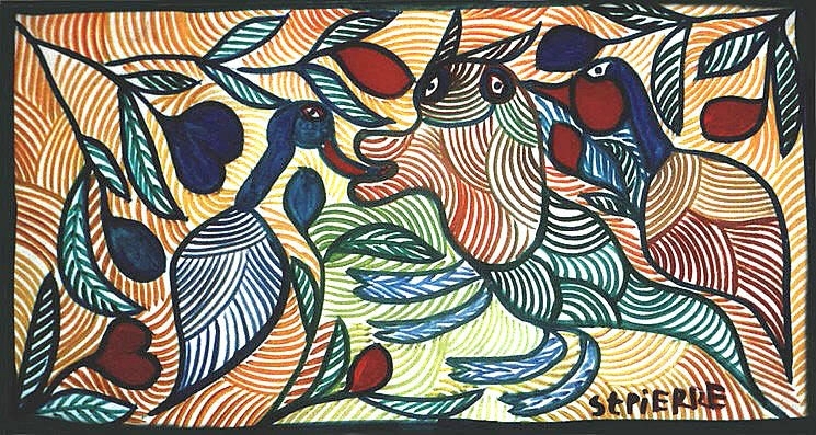 SAINT PIERRE Oiseaux fantastiques 33 x 61