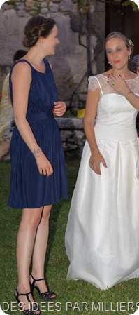 Robe dos nu bleue en soie - Mariée - Des Idées Par Milliers