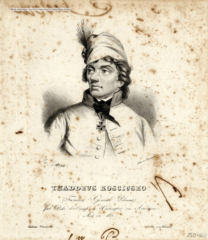 thaddeus kosciusko (1746-1817) 19e litho