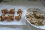 raviolis chinois aux crevettes et ciboule frits et cuits à l'eau 016