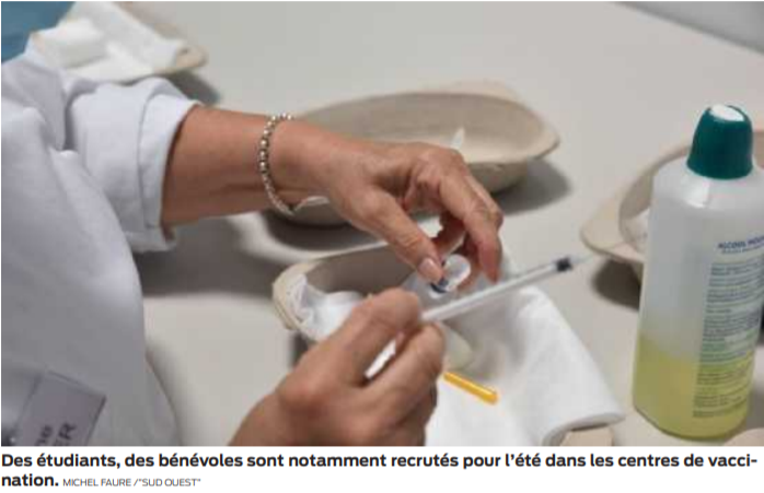 2021 06 14 SO Recrutement tous azimuts dans les centres de vaccination avant l'été2