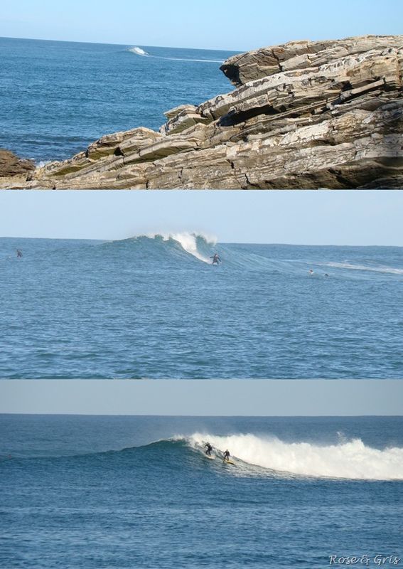 le spot de surf au large de Guéthary