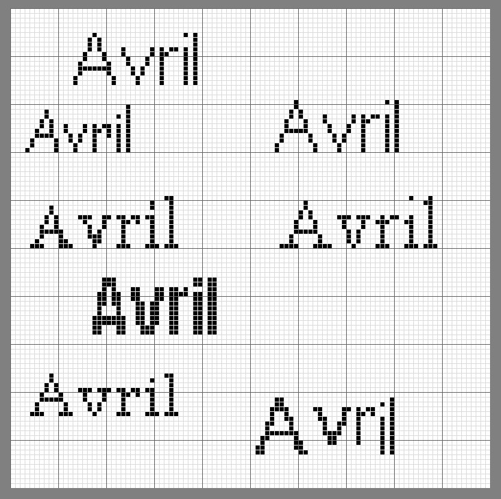 sunbonnet avril écriture