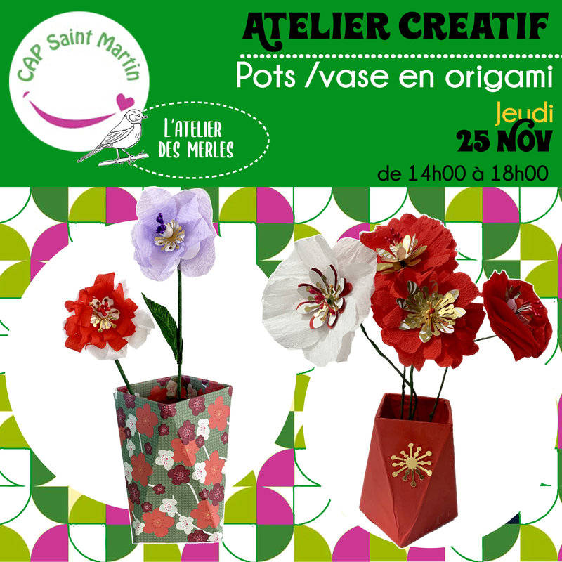 2021 ATELIER Vase pot fleurs origami copie copie 2