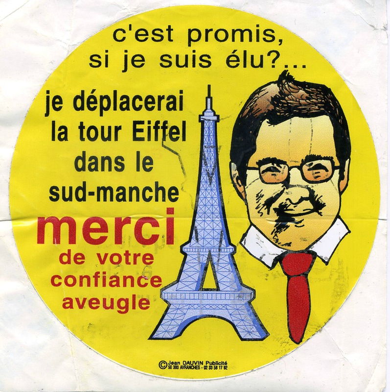 élections législatives 2007 Philippe Bas Guénhaël Huet Manche tract autocollant Manche