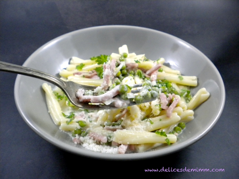 Pâtes au jambon et sauce crémeuse au parmesan 5