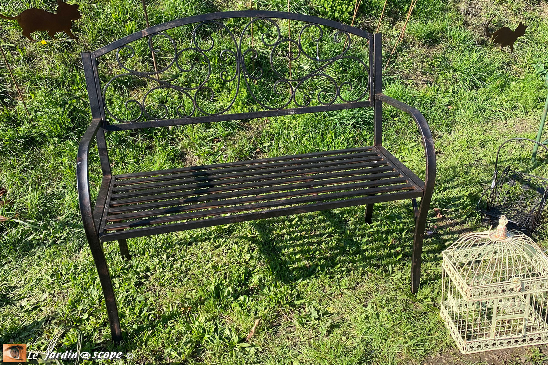 Banc deux places en fer